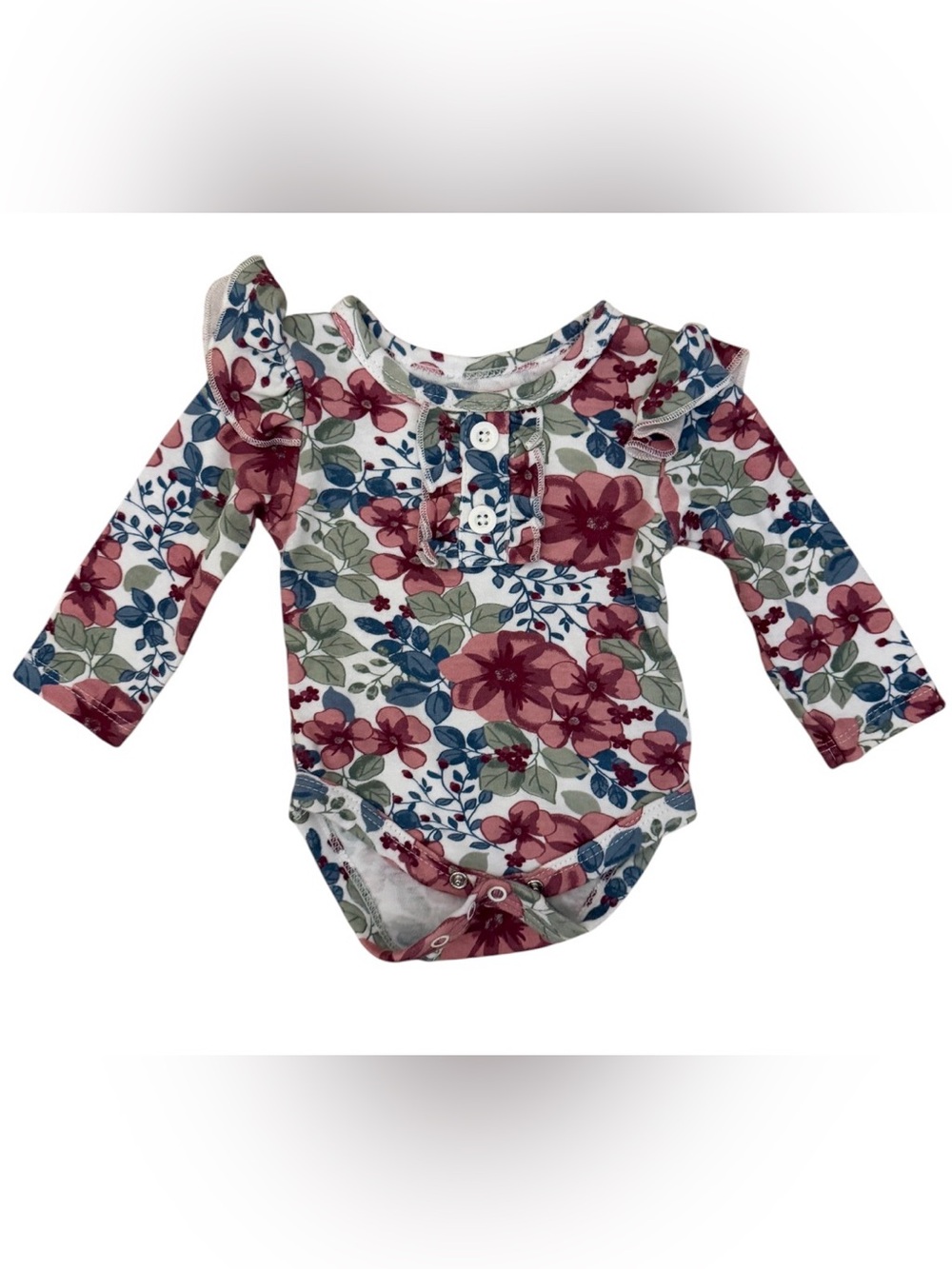 #33 - Baby 🍼 Girl Bundle 3 Pc Set 0-3M Floral Monica + Andy & Baby Essentials - Picture 7 of 9